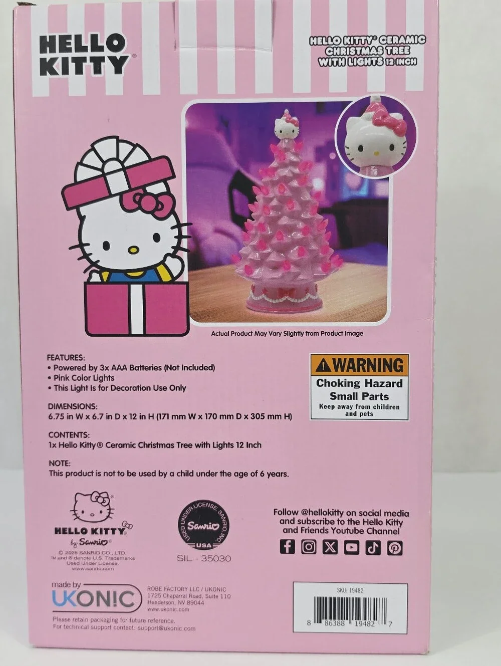 Hello Kitty Light-up Ceramic Christmas Tree